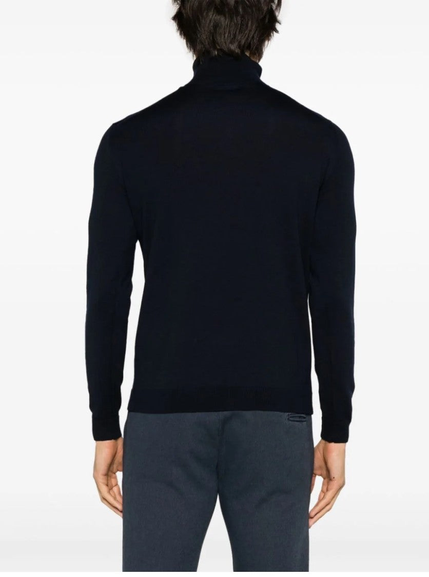 Roberto Collina Fitted Merino Wool Turtleneck Sweater