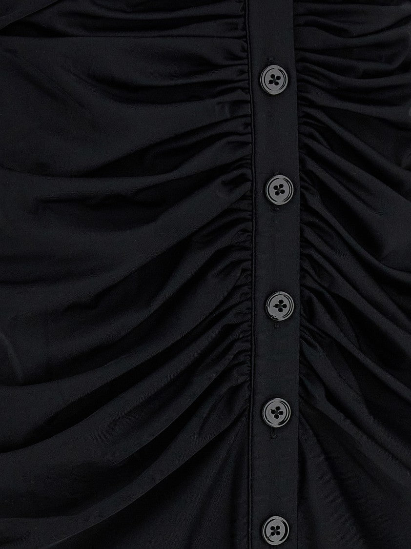 Self-Portrait 'Black Jersey Cut Out Midi' Dress