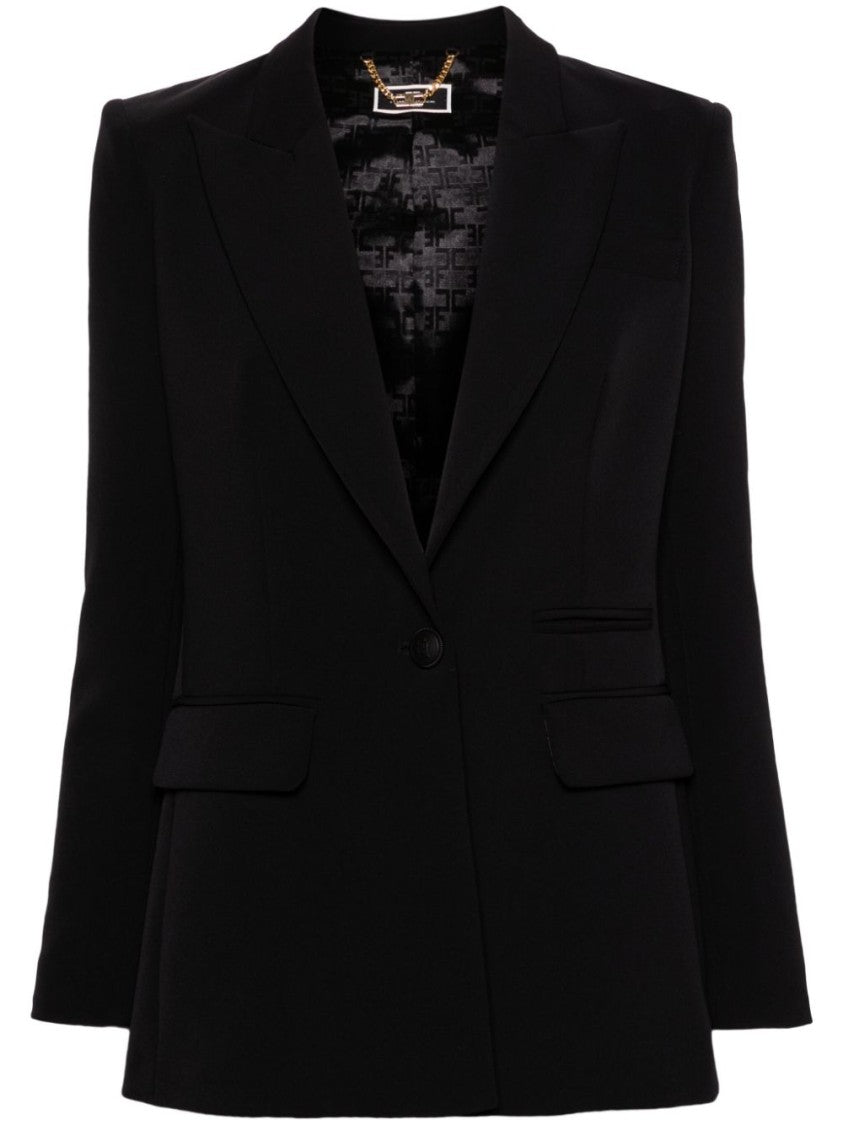 Elisabetta Franchi Tailored Women's Jacket With Elegant Lapels And Structured Fit