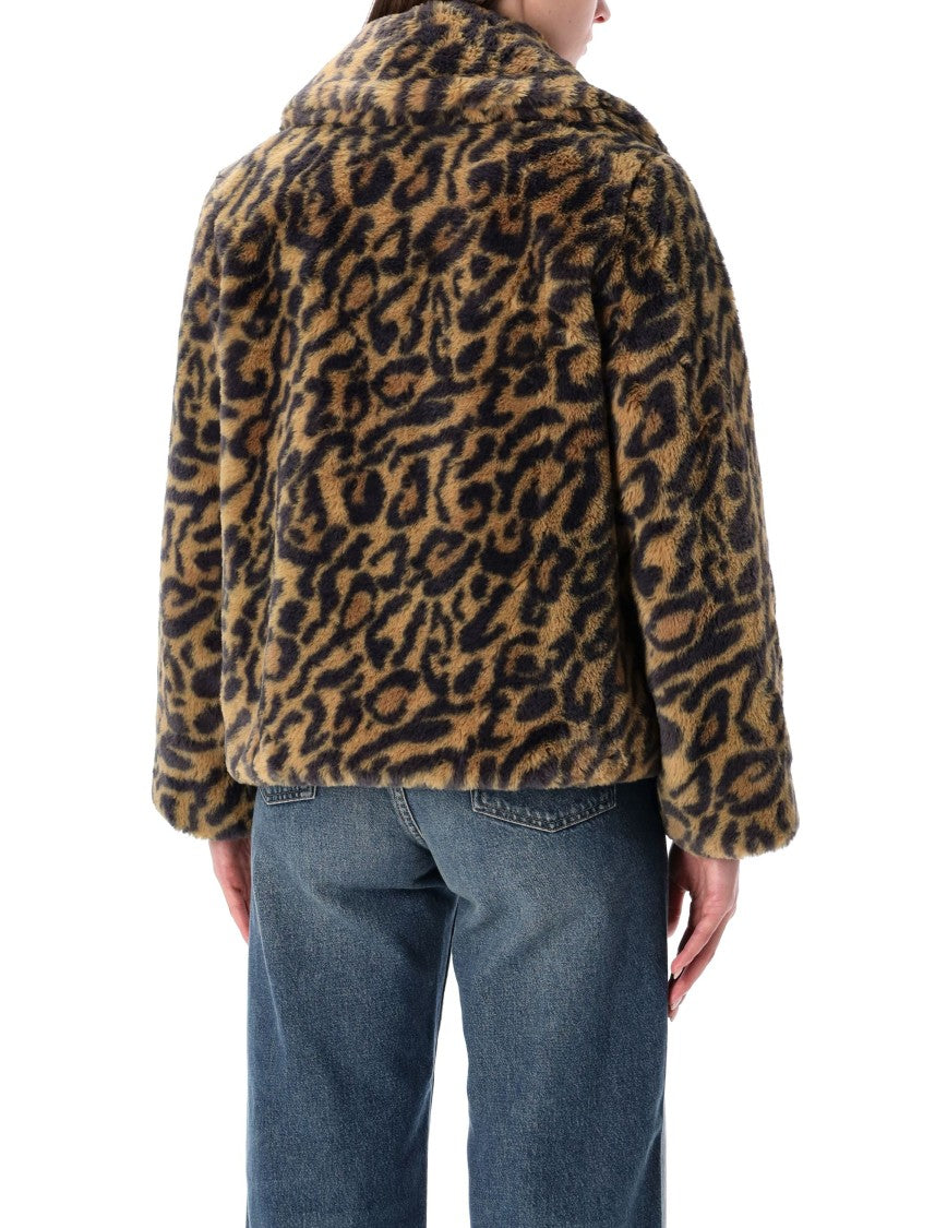 A.P.C. Leopard-Print Faux Fur Johanna Coat
