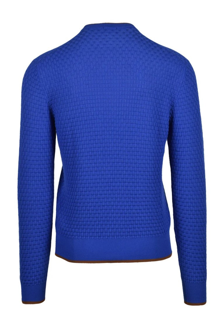 Drumohr Cotton Crewneck Sweater - Blue