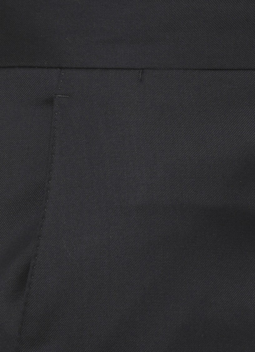 Lardini Black Pinstripe Wool Suit