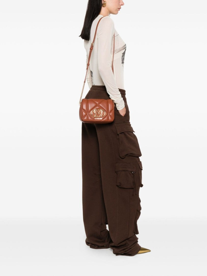 Love Moschino Shoulder Bag With Quilted Geometric Pattern