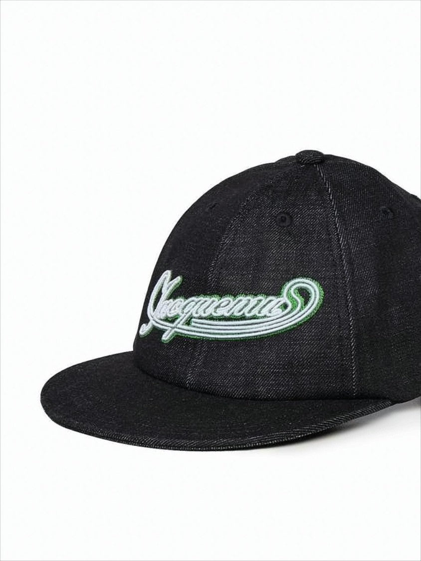 Jacquemus Structured Black Cap With Embroidered Logo