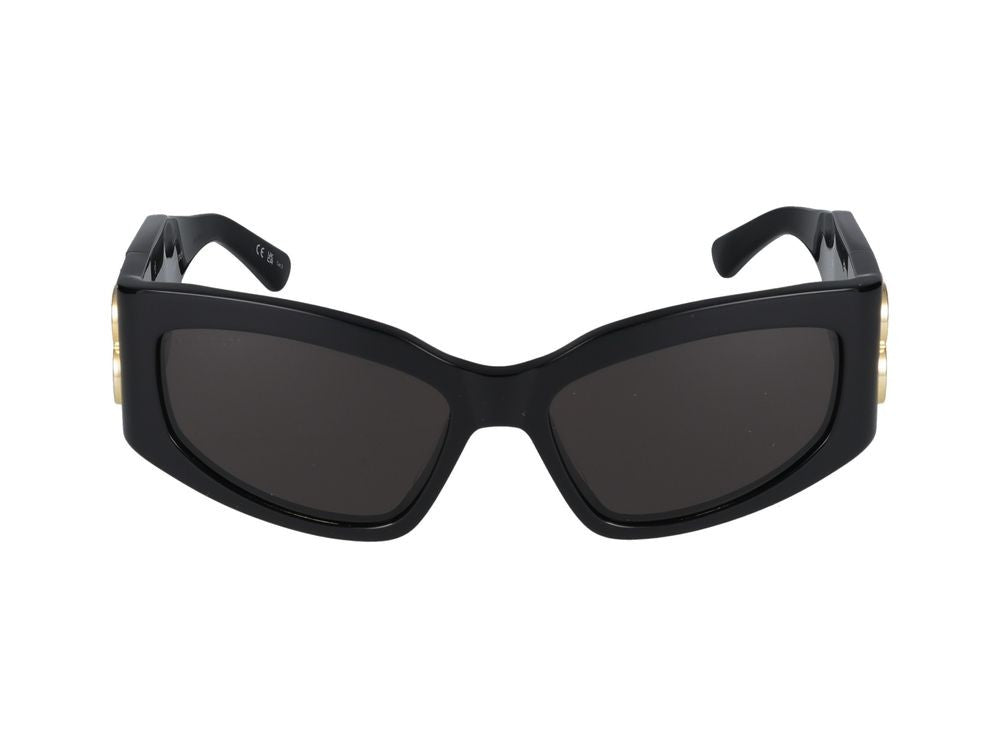 Balenciaga Black Oversized Square Frame Sunglasses