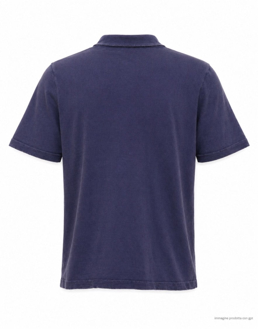 Fabrizio Del Carlo Blue Short Sleeve Regular Fit Polo Shirt