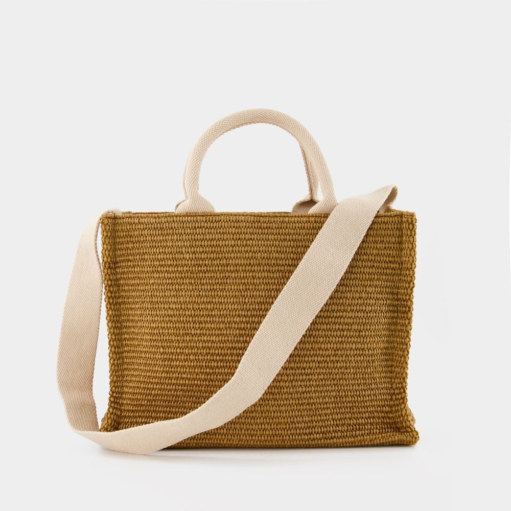 Marni Small Basket Shopper Bag - Leather - Sienna/Natural