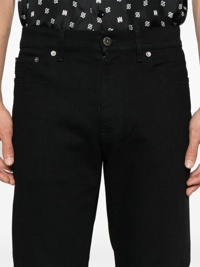 Golden Goose Slim-Fit Black Stretch-Cotton Denim Jeans With Raw-Cut Hem