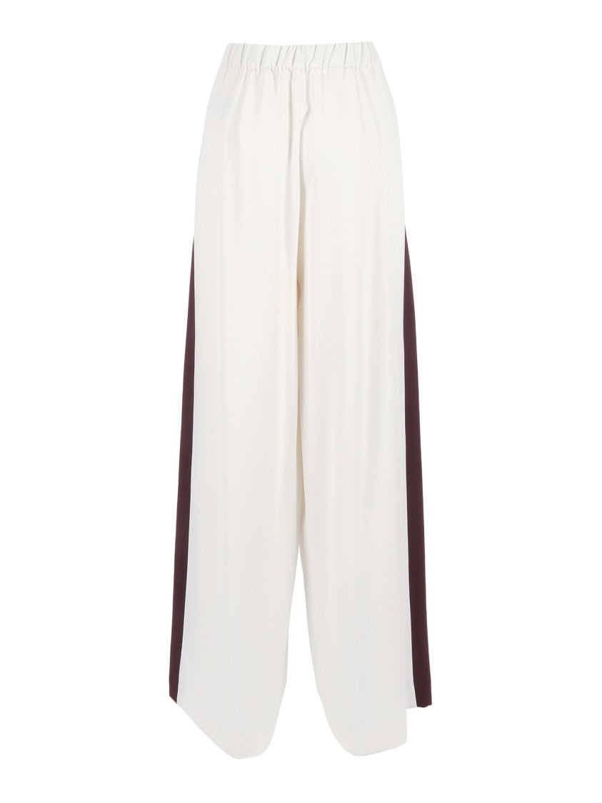 P.A.R.O.S.H. Bicolore Wide Leg Contrast Straight-Leg Pants