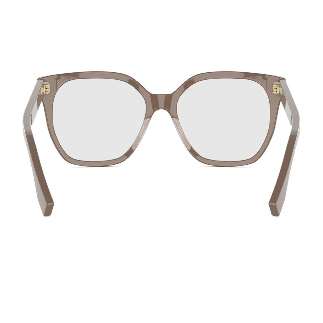 Fendi Brown Lettering Acetate Square Sunglasses
