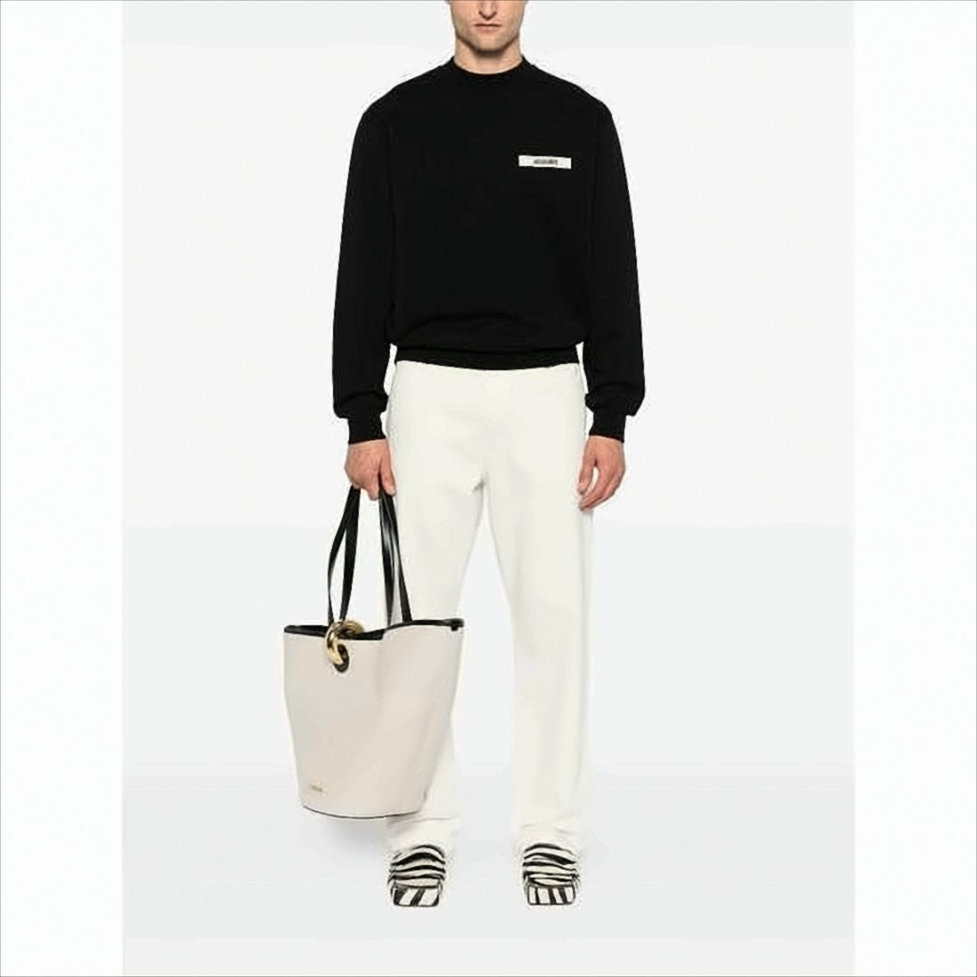 Jacquemus Relaxed Fit Long-Sleeve Shirt With Minimalist Patch Detail