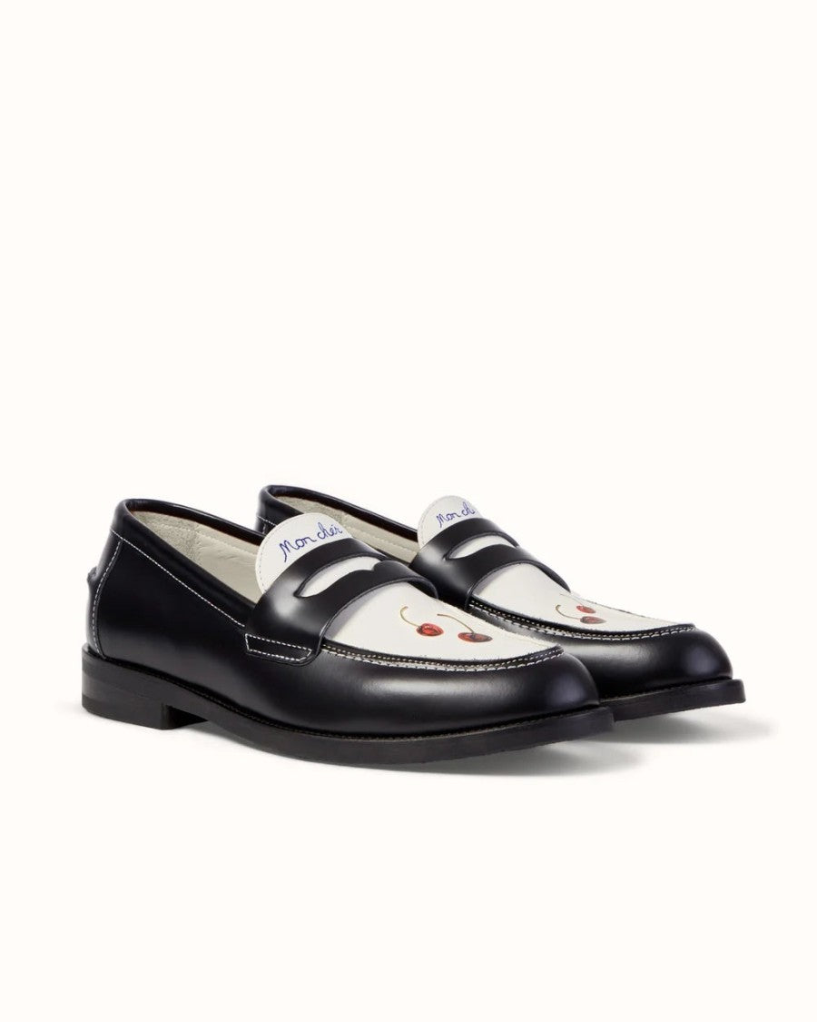 Duke + Dexter Cherry Digital Printed Nappa Leather Loafers