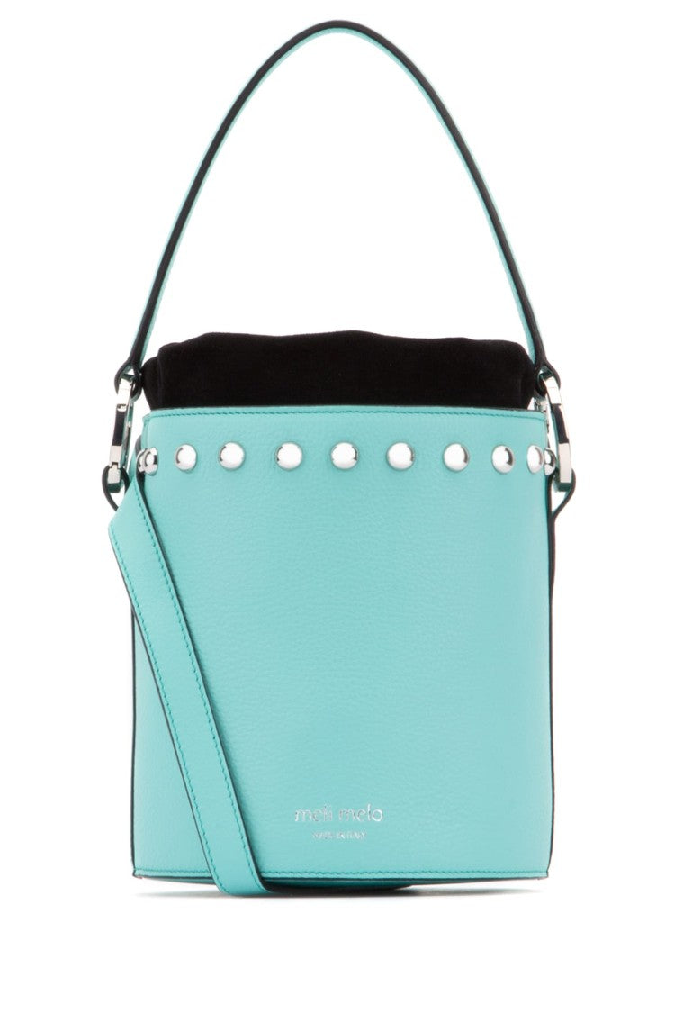 Meli Melo Structured Leather Handbag With Silver Studs