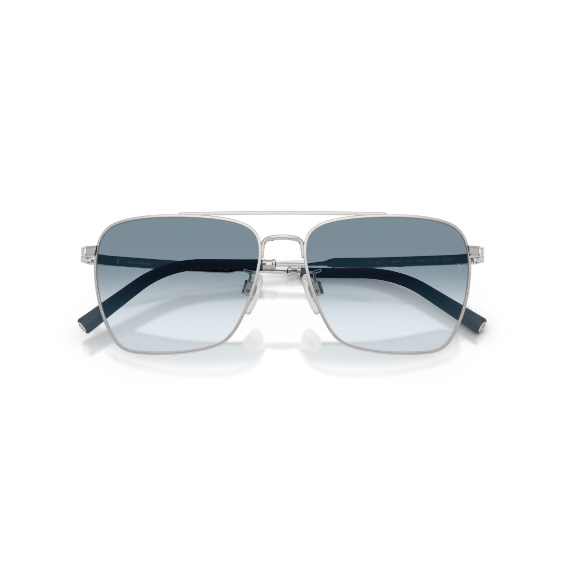 Oliver Peoples 0Ov1362s Square Metal Frame Sunglasses With Gradient Blue Lenses