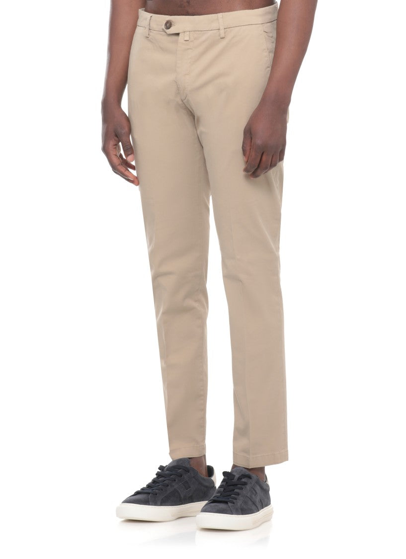 Briglia 1949 Beige Bg04 Cotton Straight-Leg Pants