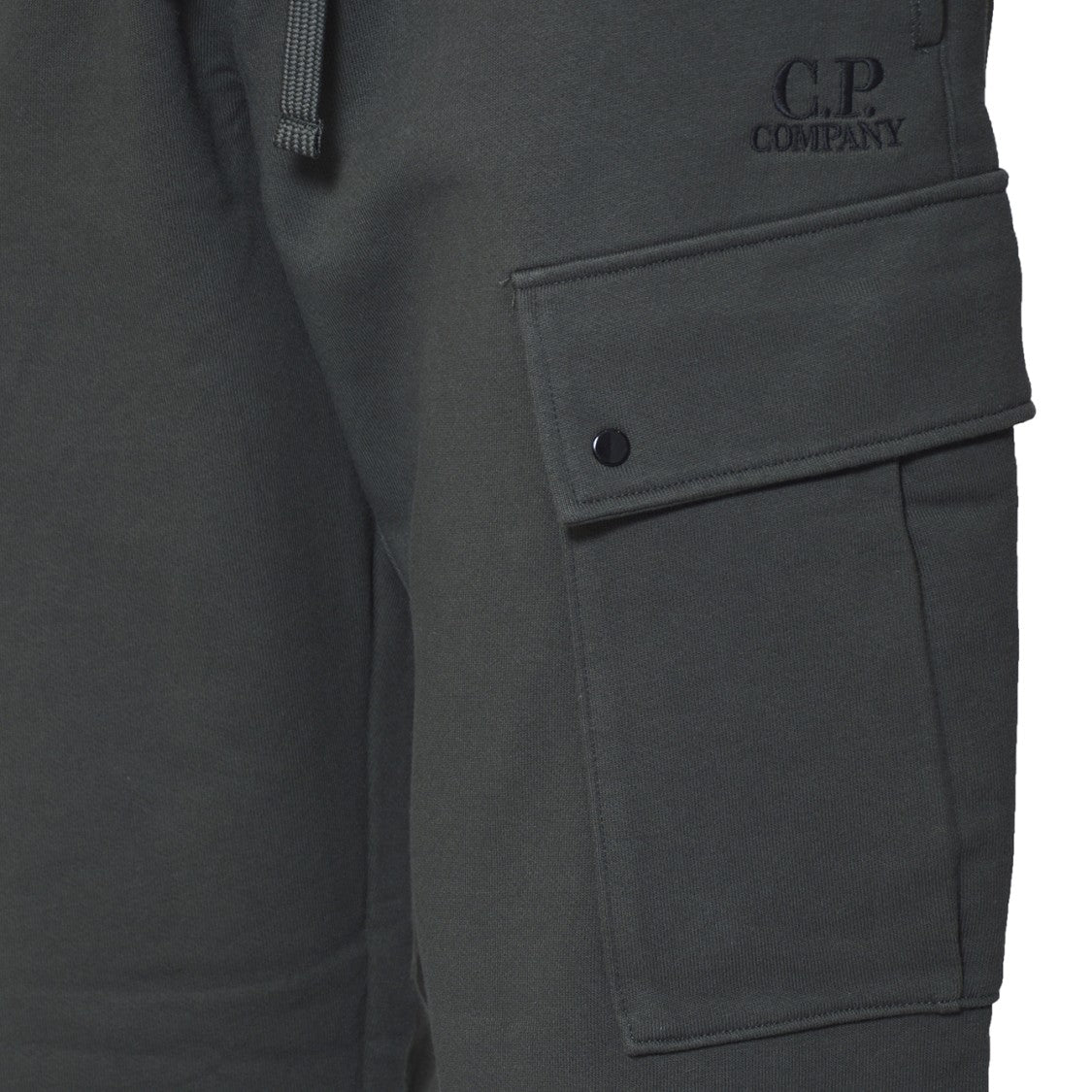 C.P. Company Relaxed Fit Cargo Trousers In Anthracite With Adjustable Waistband