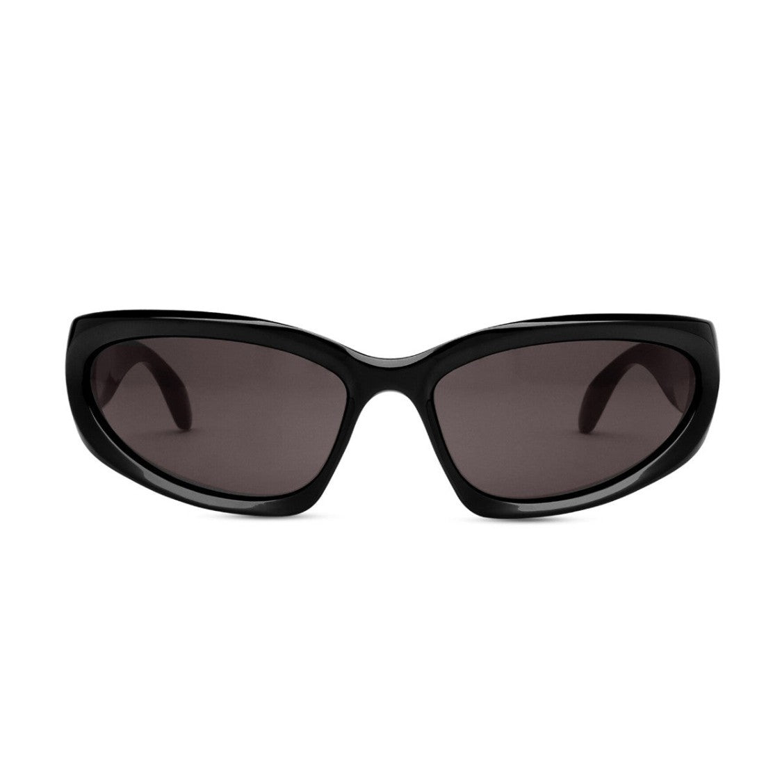 Balenciaga Black Swift Oval Celluloid Rectangular Sunglasses