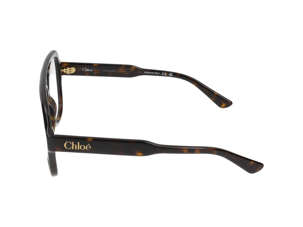 Chloé Oversized Square Eyeglasses With Subtle Metallic Branding