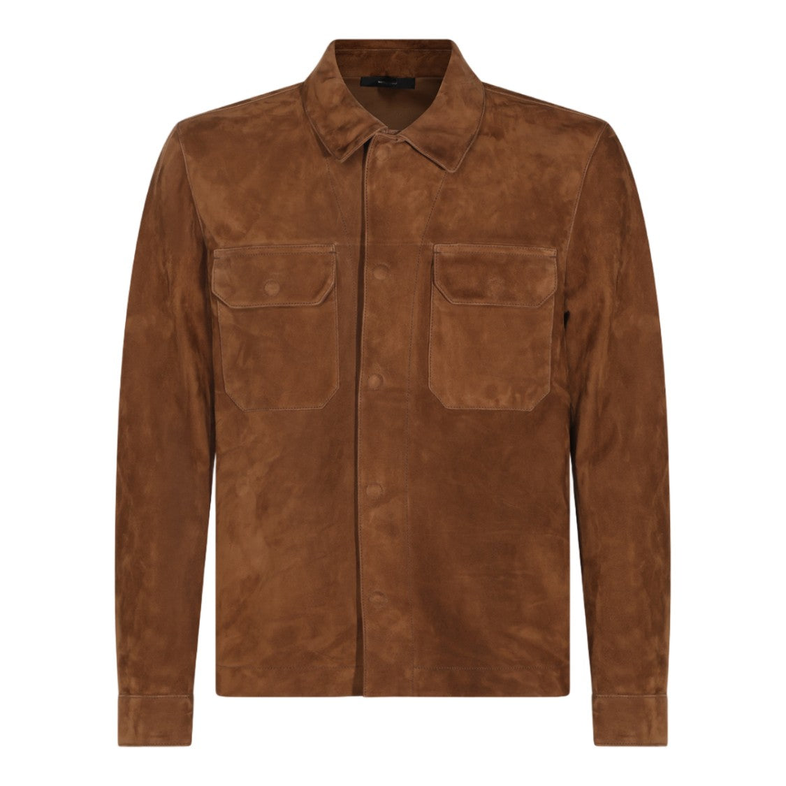 Tom Ford Brown Suede Jacket With Classic Collar And Flap Pockets