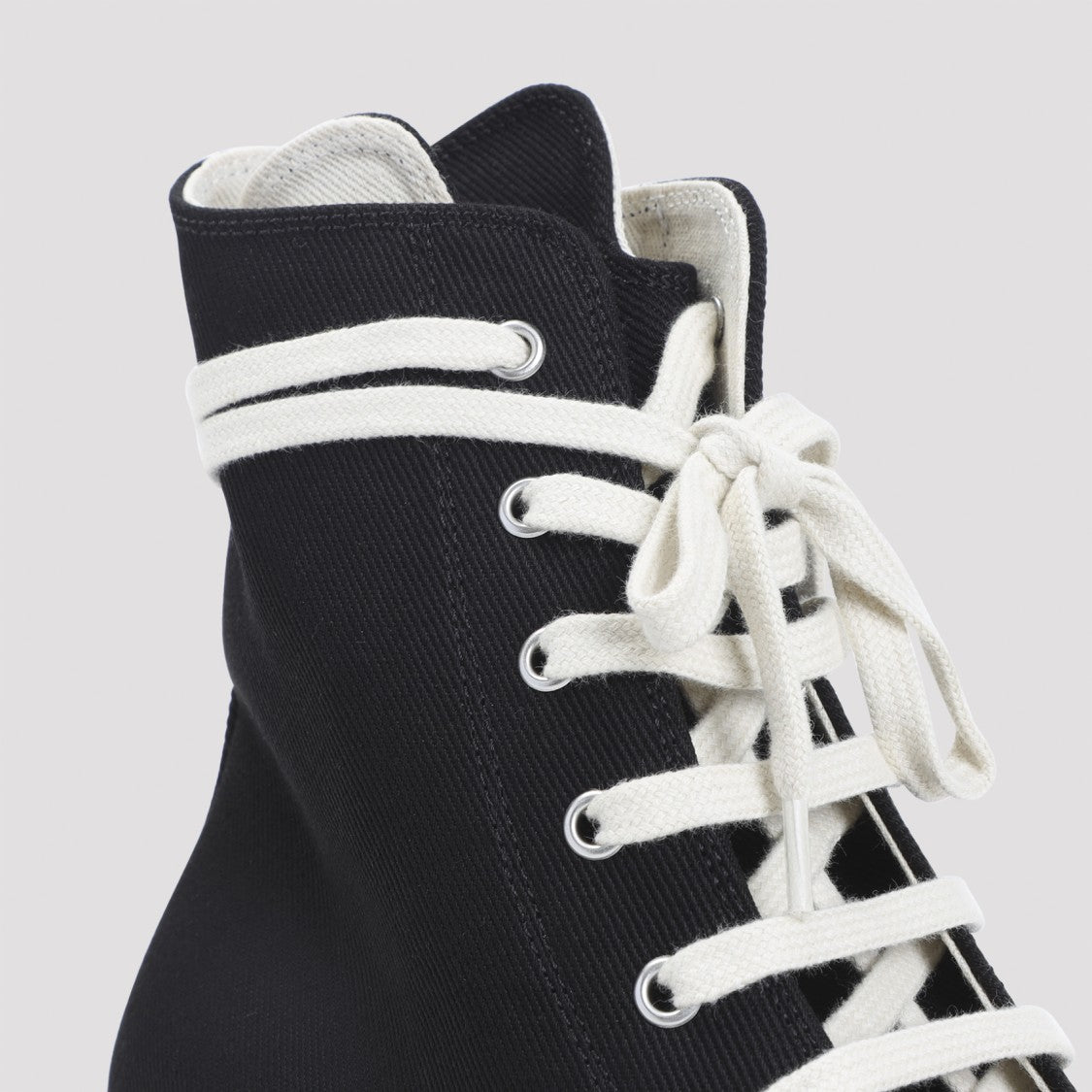 Drkshdw By Rick Owens Black Canvas Sneakers