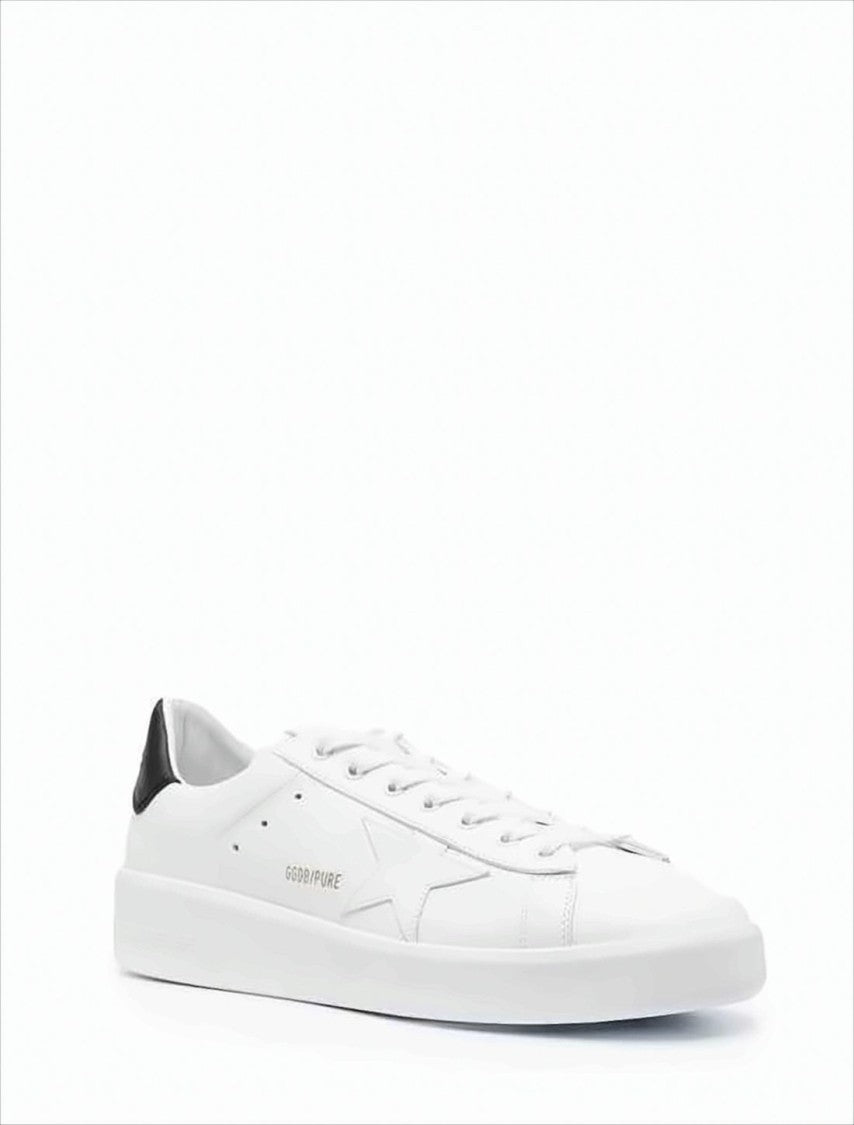 Golden Goose Smooth Calfskin Low-Top Sneakers With Tonal Star Detail