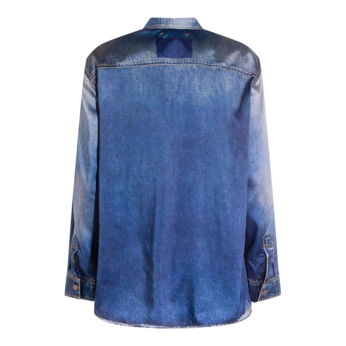 Golden Goose Vintage Denim Print Shirt