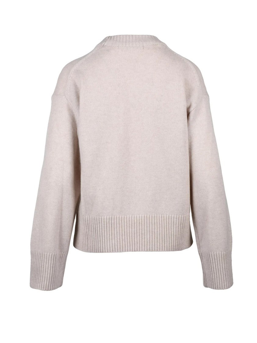 Selected Crew Neck Pullover In Fine Wool-Cashmere Blend
