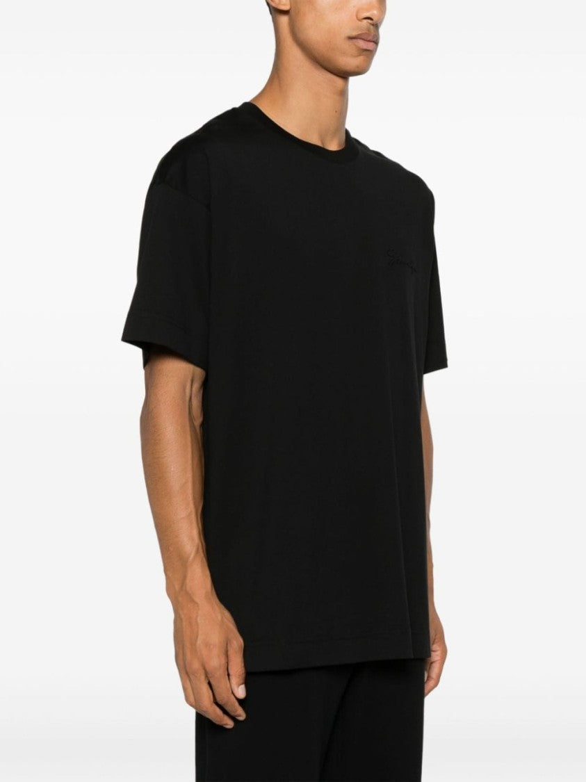 Givenchy Black Lightweight Jersey Embossed Logo T-Shirt