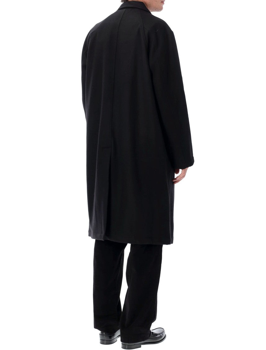 Universal Works Reimagined Macintosh Coat With Concealed Button Closure