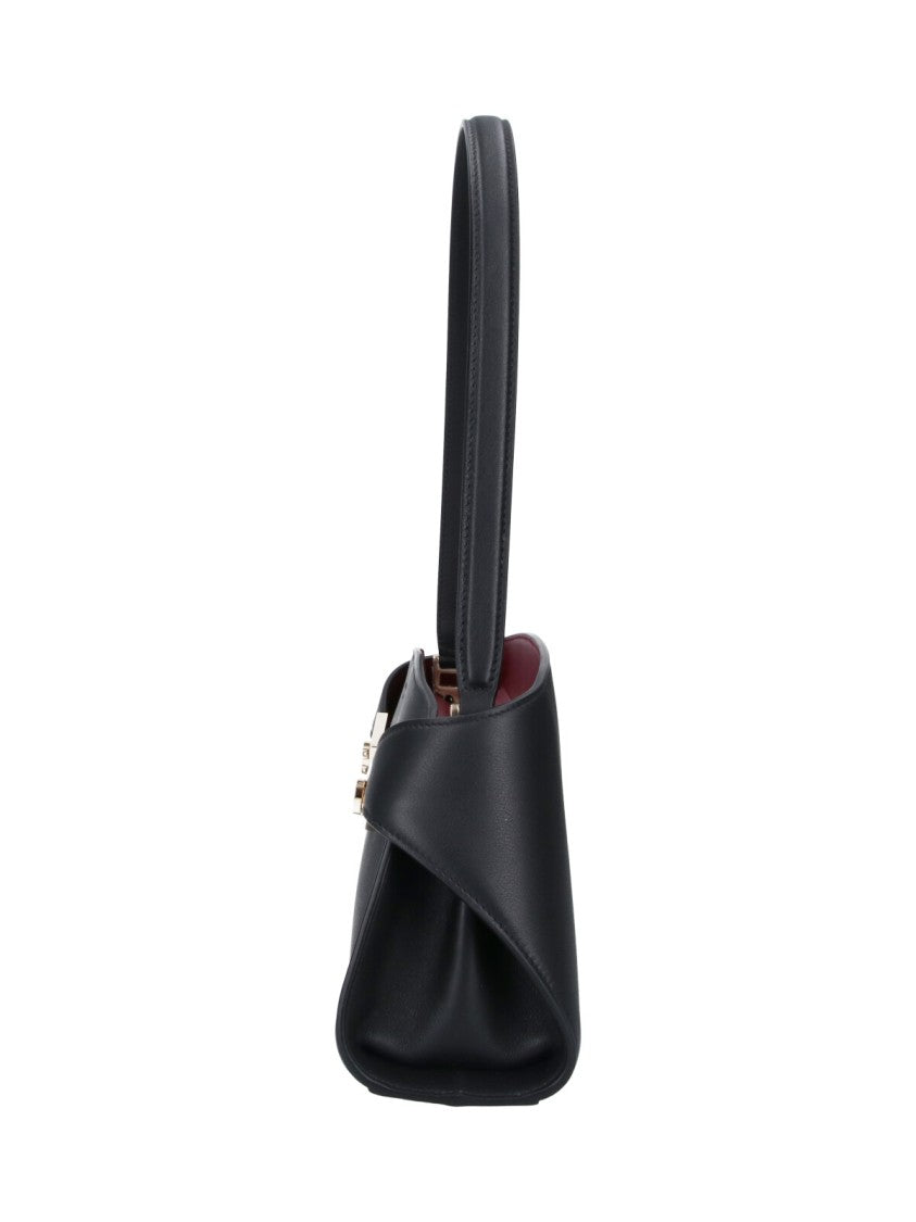 Ferragamo Black Calfskin Hug East-West Shoulder Bag