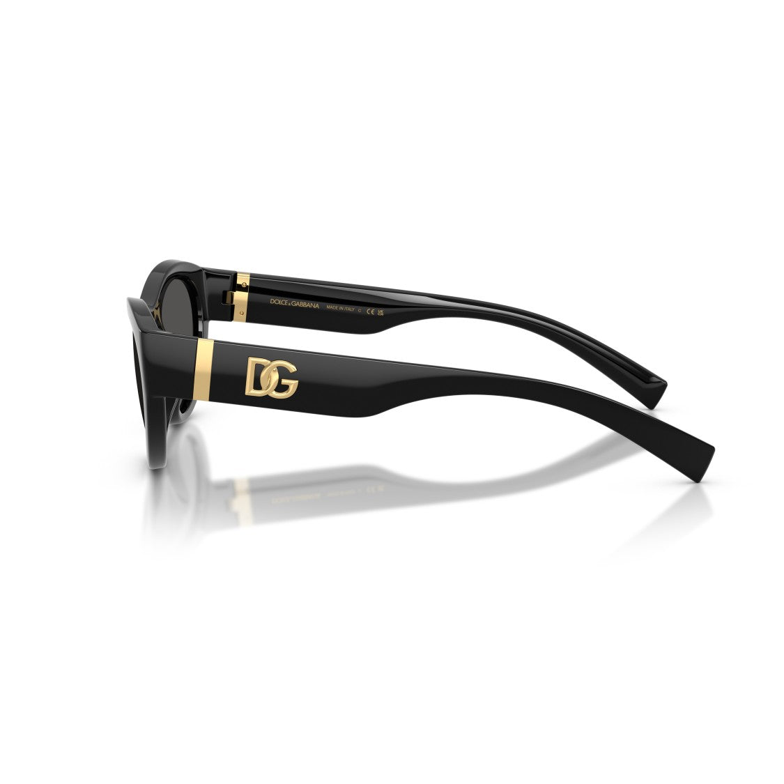 Dolce & Gabbana 0Dg6207 Cat-Eye Sunglasses With Glossy Black Frames