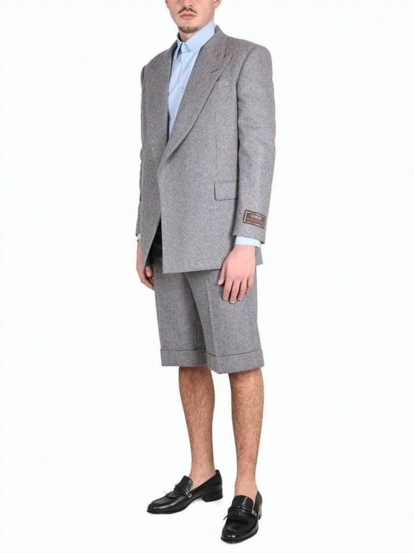 Gucci Structured Mid-Thigh Shorts In Wool-Cashmere Blend