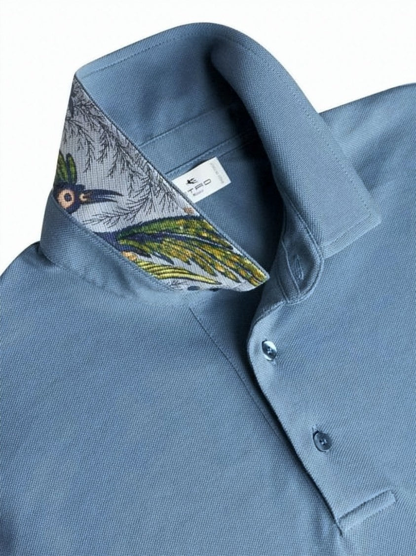 Etro Classic Textured Cotton Polo