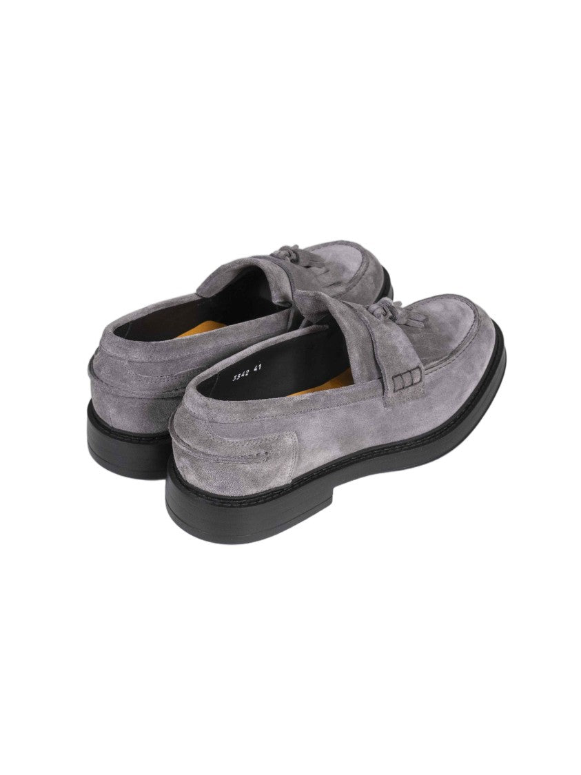 Doucal's Suede Adler Decorative Tassels Loafers
