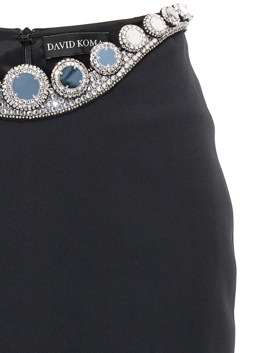 David Koma Puffer Circle Embroidery' Skirt
