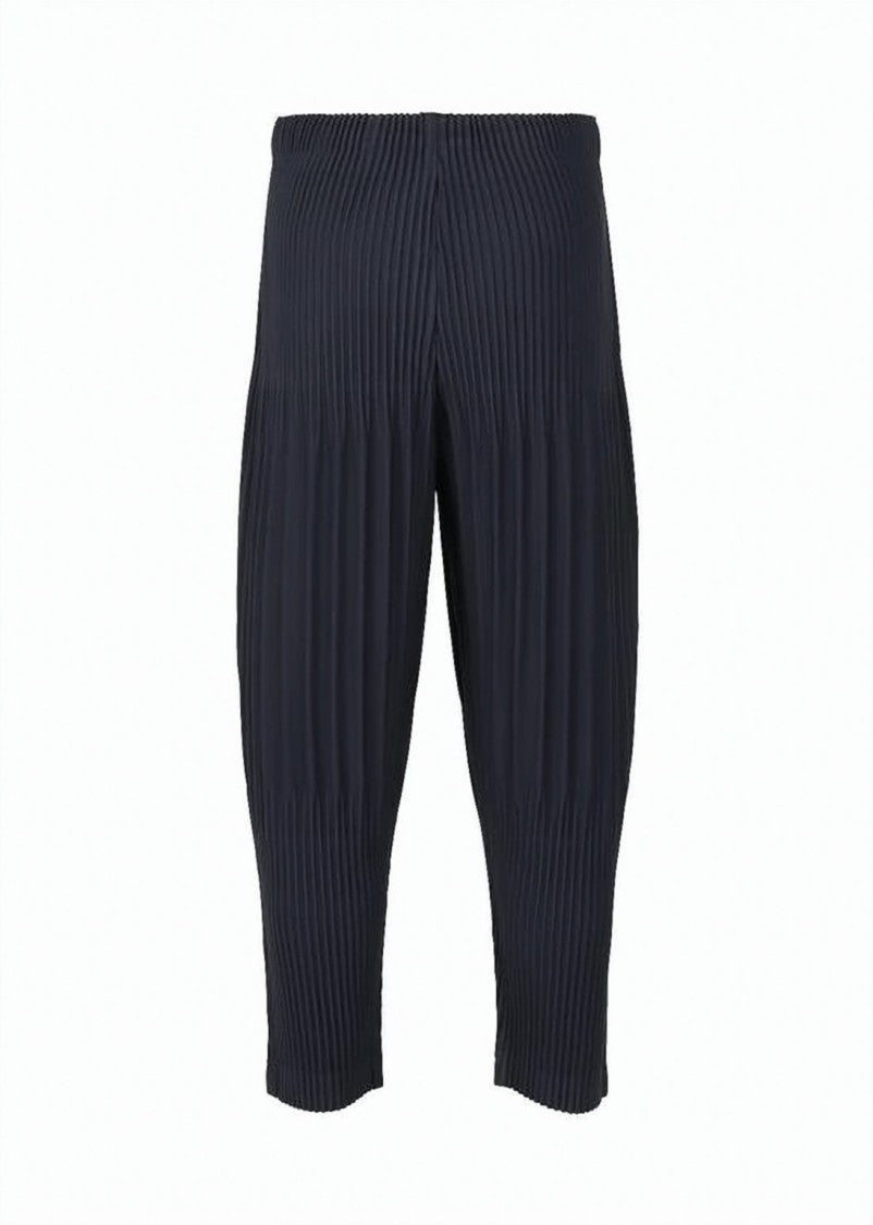Homme Plissé Issey Miyake Cropped Pleated Trousers With Elastic Waistband
