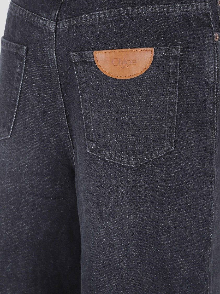 Chloé High-Waisted Wide-Leg Jeans