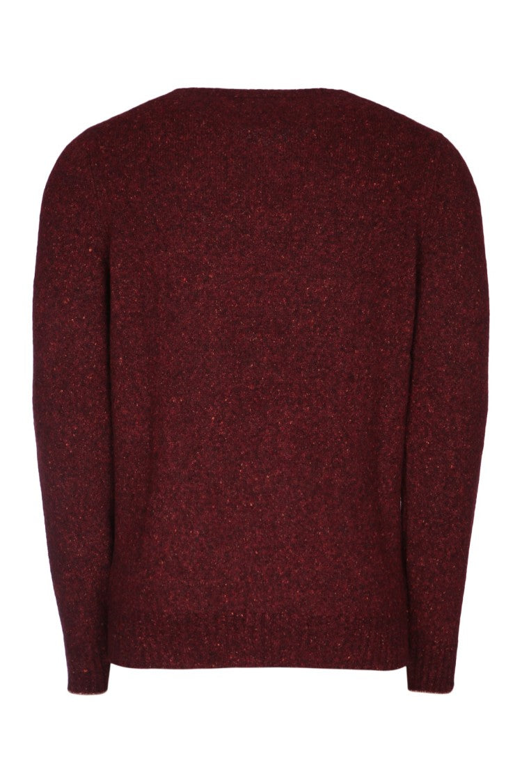 Brunello Cucinelli Burgundy Textured Knit Sweater