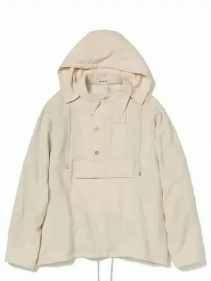Auralee Relaxed Fit Wool Hoodie