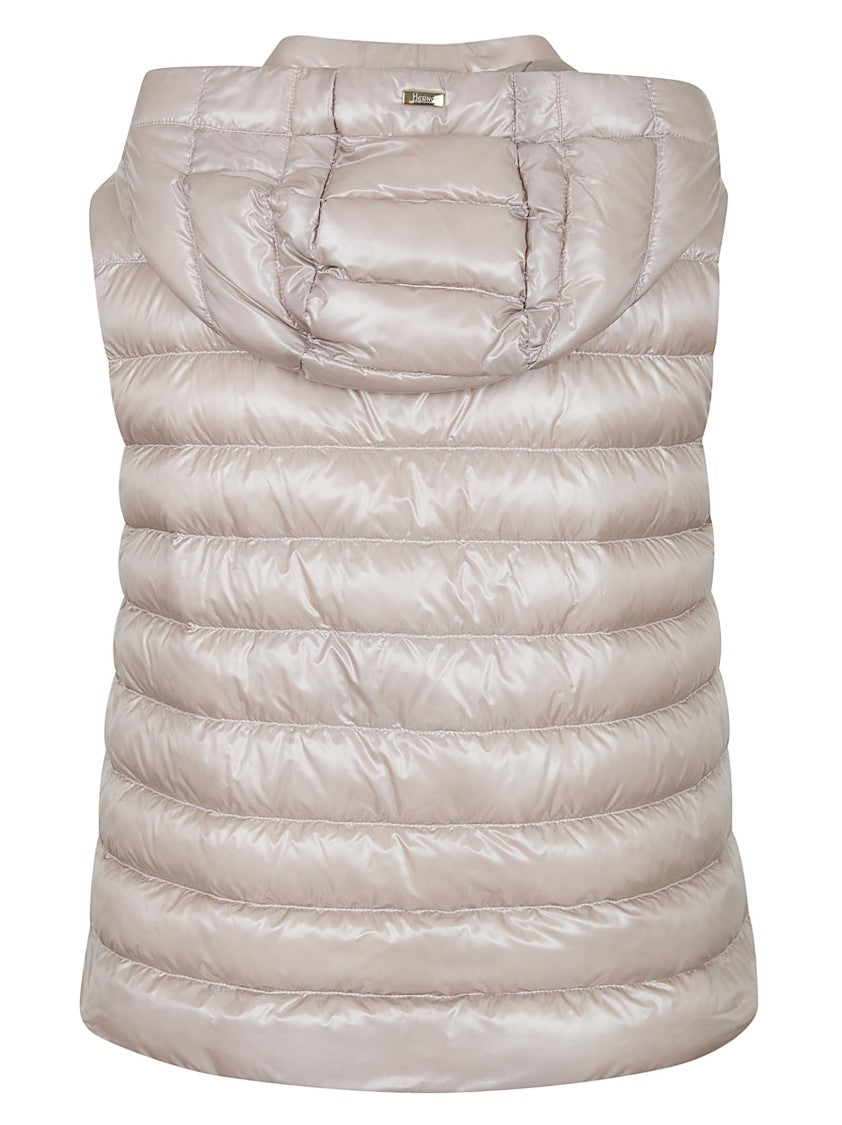 Herno Sleeveless Quilted Ultralight Jacket With Two-Way Zip Closure