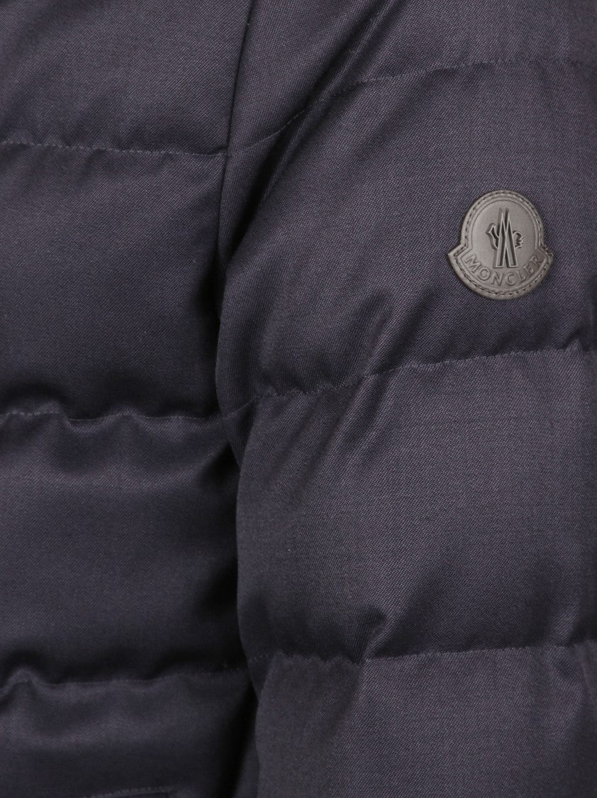 Moncler Structured Blue Outerwear With Classic Design