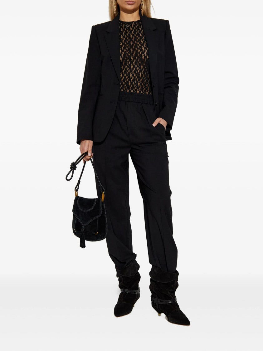 Isabel Marant Black Loretta Relaxed Tapered Pants