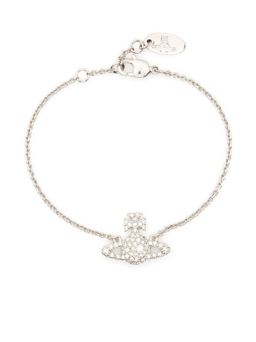 Vivienne Westwood Silver Emblem Engraved Tag Bracelet
