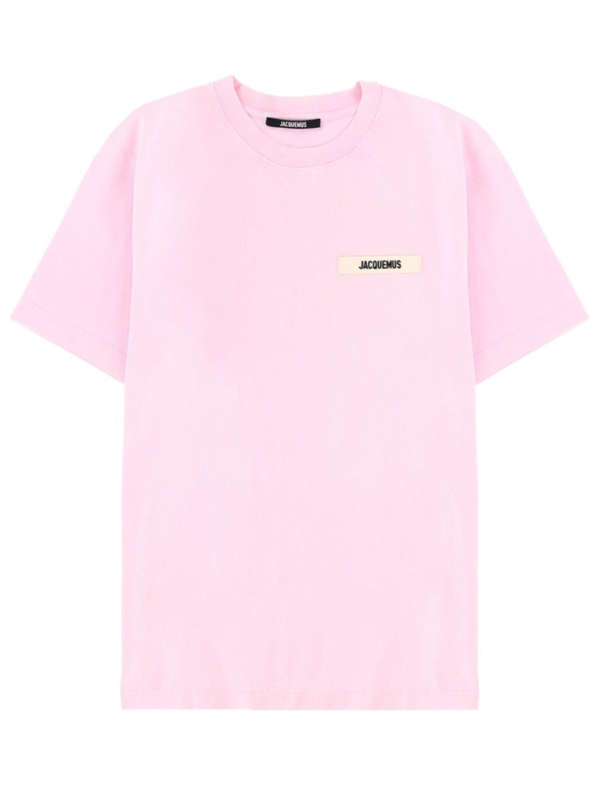 Jacquemus Grosgrain Left Chest Label Cotton T-Shirt