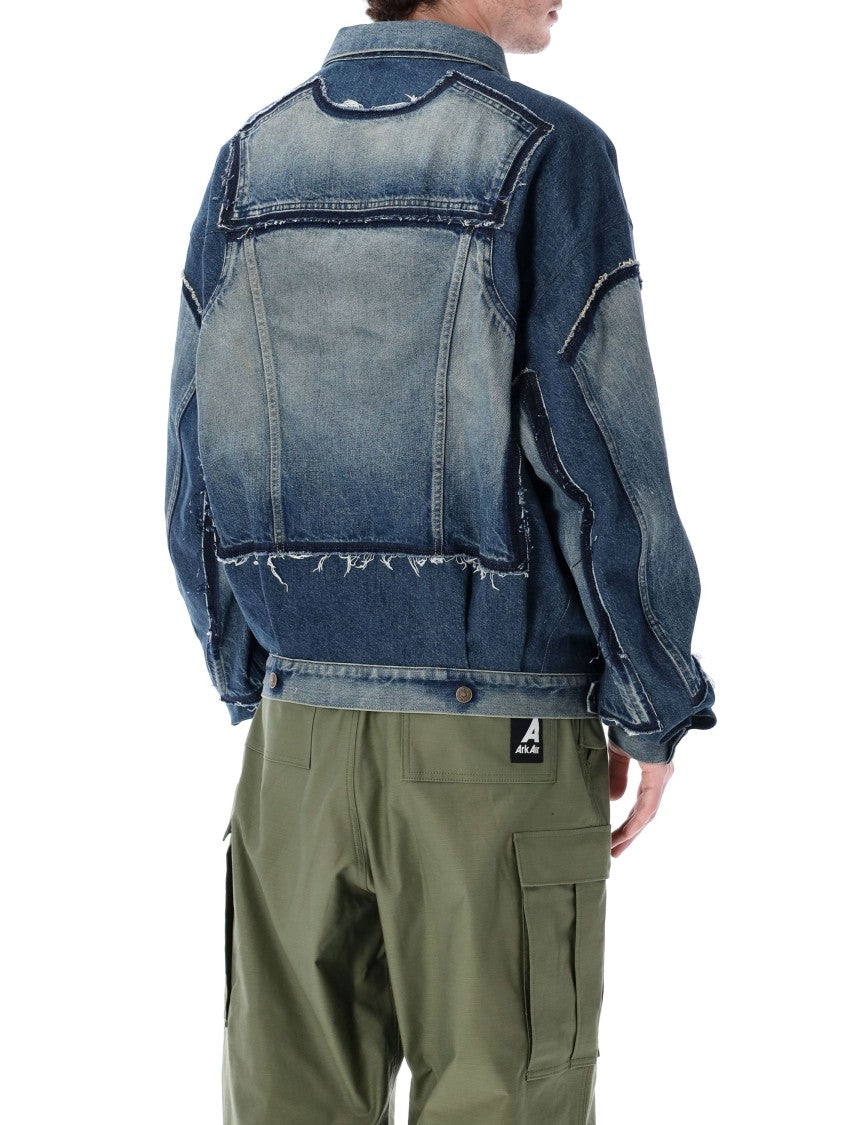 Junya Watanabe Oversized Denim Jacket With Double-Layer Design