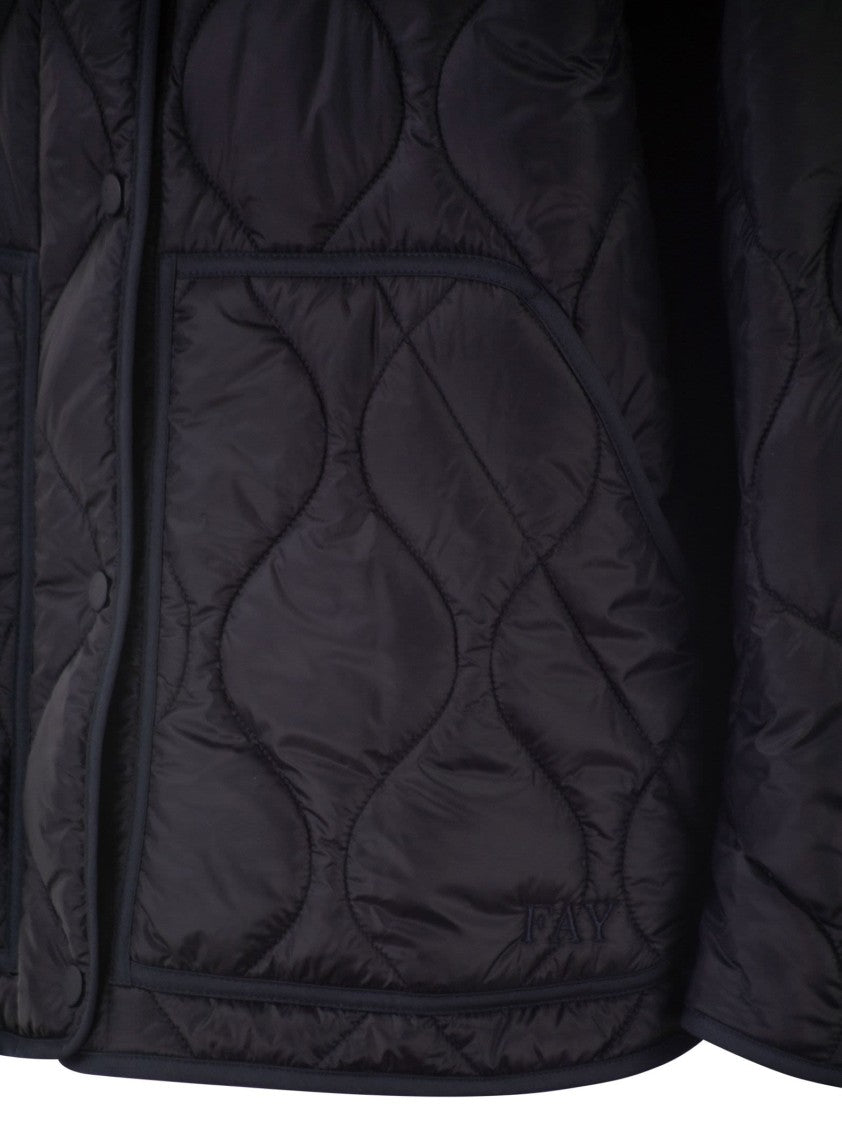 Fay Technical Fabric Jacket With Onion Quilting