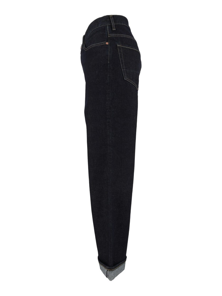 Tela Genova Rodolfo Straight-Leg Blue Denim Jeans