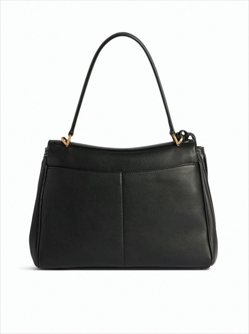 Balenciaga Rectangular Black Leather Shoulder Bag