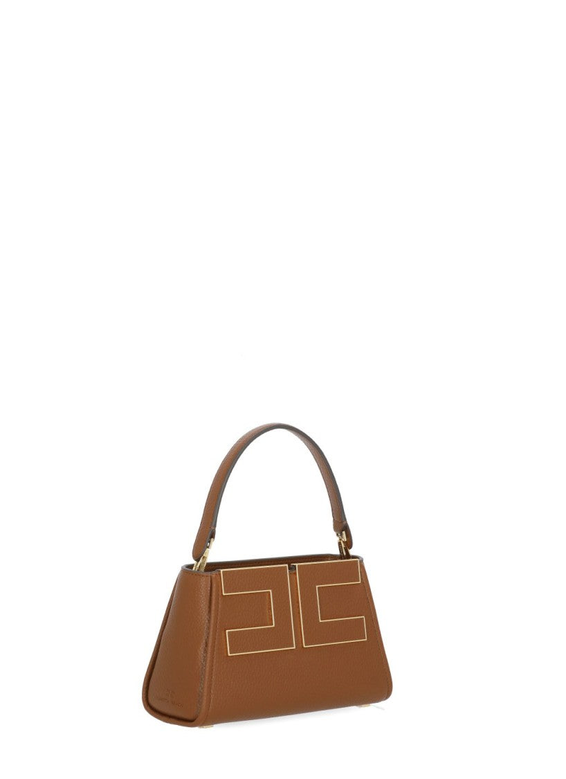 Elisabetta Franchi Leather-Effect Handbag With Gold Hardware And Removable Strap