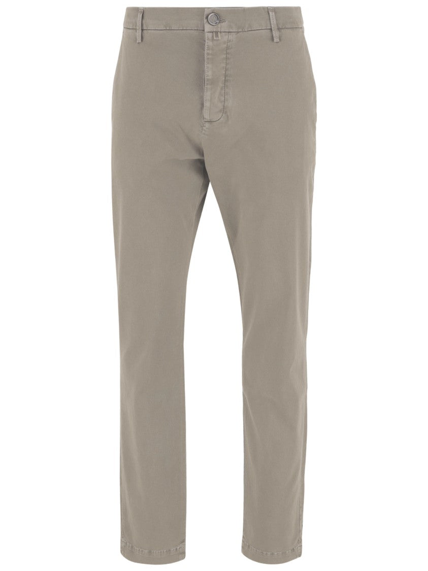 Jacob Cohen Beige Cotton Linen Slim Pants